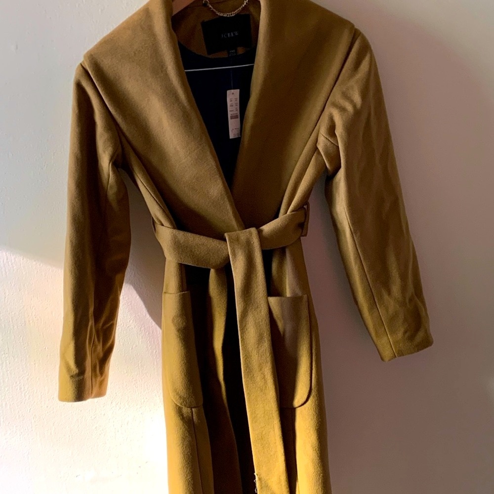 NWT J Crew Wool cashmere coat. Made in Italy.